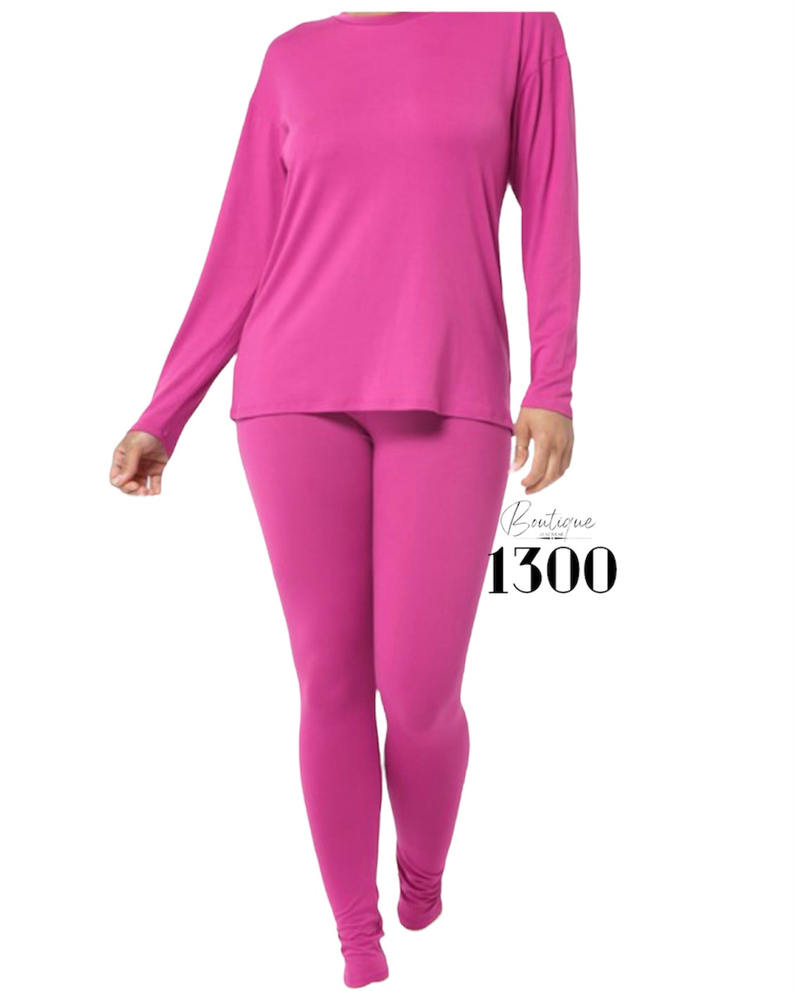 ROUND NECK LONG SLEEVE TOP & LEGGINGS SET